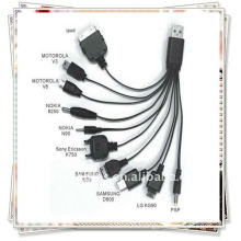 New Universal 10 in 1 Multi Functions USB Charger Cable Cell Phone Charging Cord